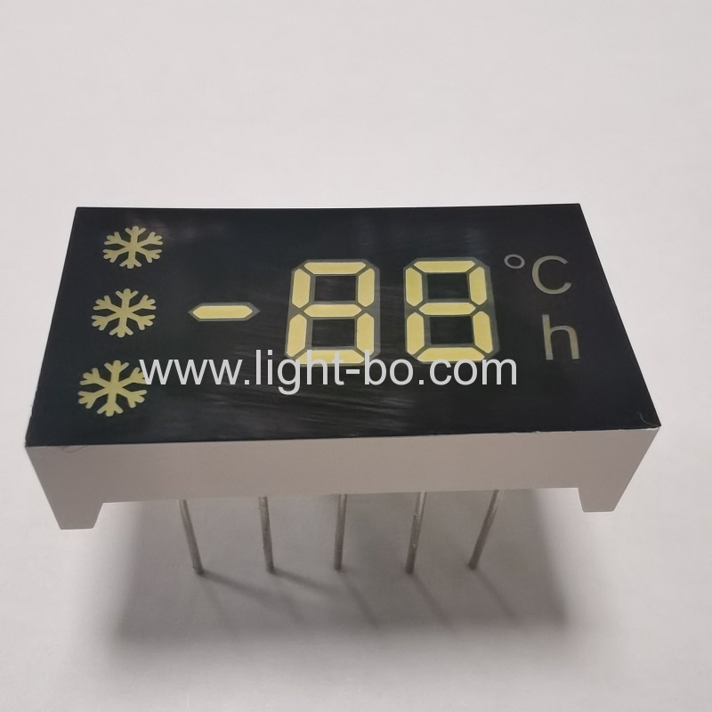 Customized ultra white 7 segment led display common anode for Refrigerator Controller