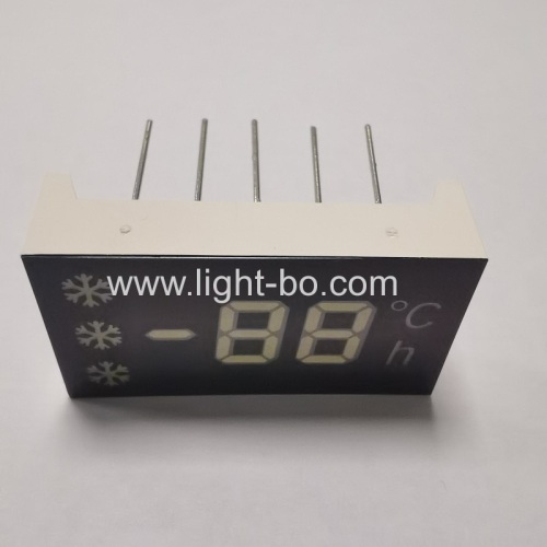 Customized ultra white 7 segment led display common anode for Refrigerator Controller