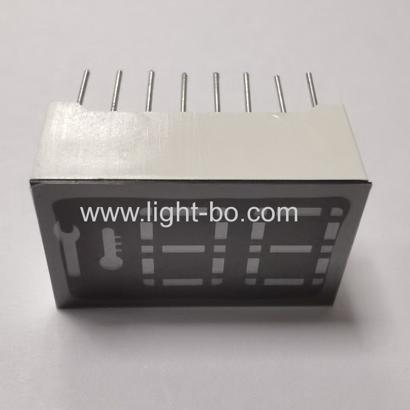 Customized Super bright Red/Green 2 Digit 7 Segment LED Display common anode for Industrial Temperature Indicator