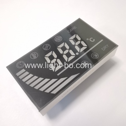 Customized Ultra Blue 3-Digit 7 Segment LED Display common cathode for PET DRYER