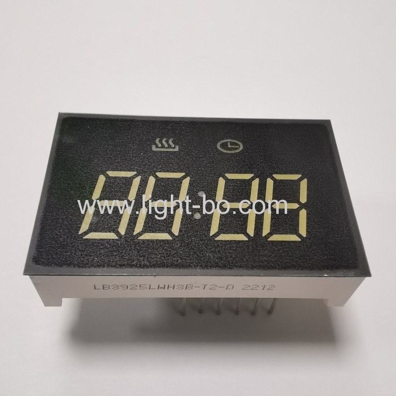 Ultra white 4 Digit 7 Segment LED Clock Display common cathode for 3 Key Oven Timer