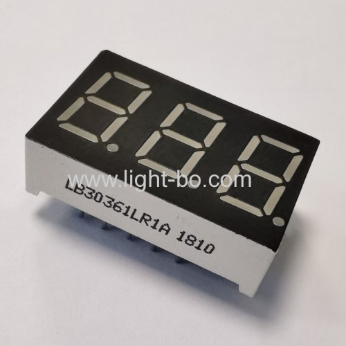 Common cathode Three Digit 9.2mm (0.36 ) 7 Segment LED Display super bright red for digital indicator