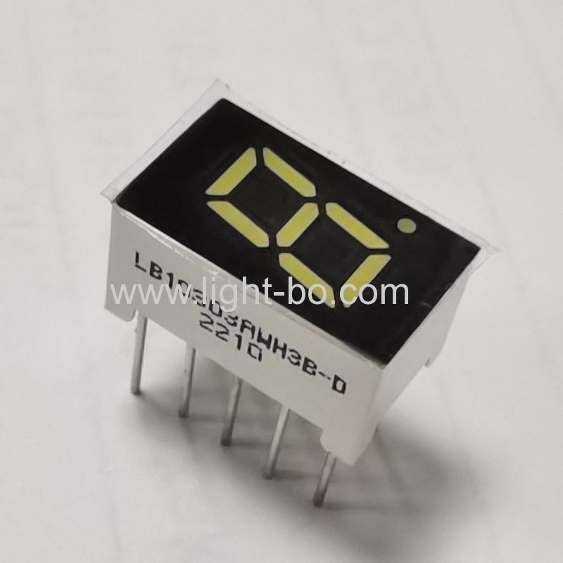 Ultra bright white 7.62mm Single Digit 7 Segment LED Display common anode for Hob