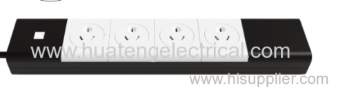 Four Outlets Australian Type WideSpaced PowerBoard With USB