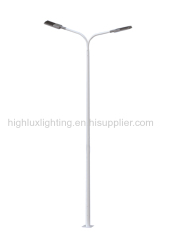 Highlux factory direct sale lighting poles 6-12m round single arm double arms lamps for solar led lighting