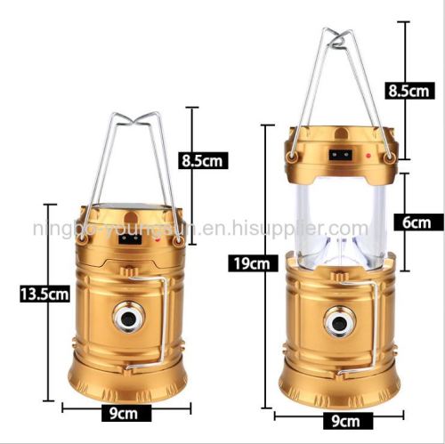 Solar rechargeable Outdoor Camping lights LED Lantern