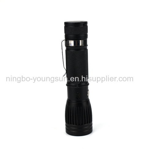 Aluminum Powerful Small Flashlight 4 Modes Mini USB LED Torch