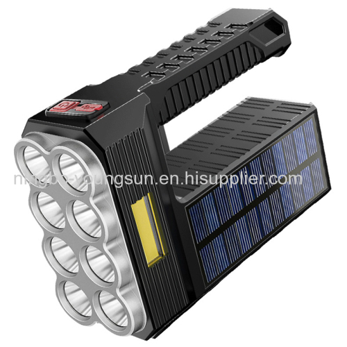  8LED Super Bright Solar Rechargeable LED Camping Light Work LED Torch