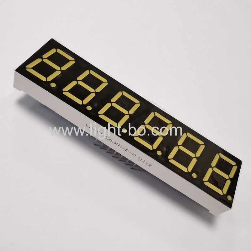 Ultra bright White 14.2mm 6-Digit 7 segmnet led display common cathode for digital indicator