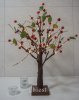 24L red fruit tree light with fibre leafs