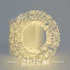 Silver hard wire 3D garland LED Wreath
