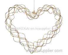 30cm wire garland heart light