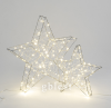 silver hard wire 3D garland LED star light