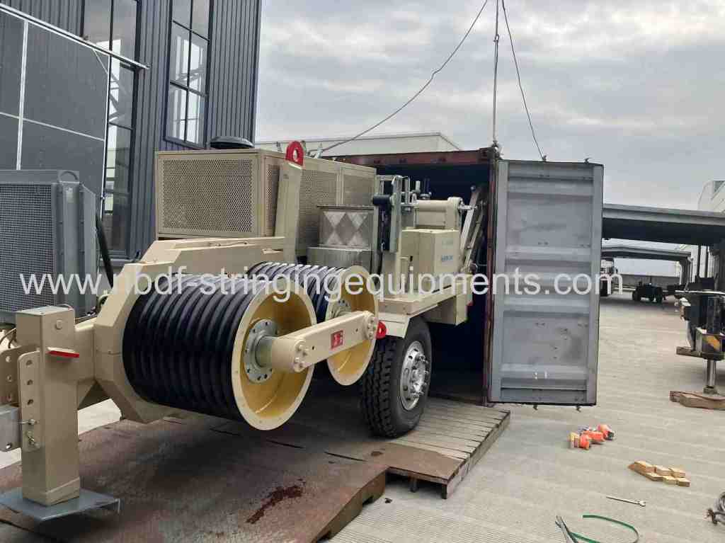 4 Conductors Stringing Equipment Puller Tensioner Exported