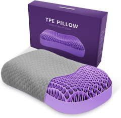 Home Furniture Purple TPE Technology New Material Silicone Ergonomic Contour Pillows for Sleeping Professional