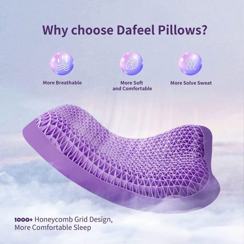 Home Furniture Purple TPE Technology New Material Silicone Ergonomic Contour Pillows for Sleeping Professional