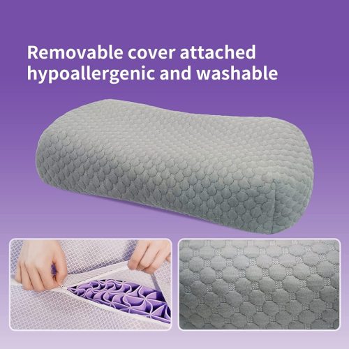 Home Furniture Purple TPE Technology New Material Silicone Ergonomic Contour Pillows for Sleeping Professional