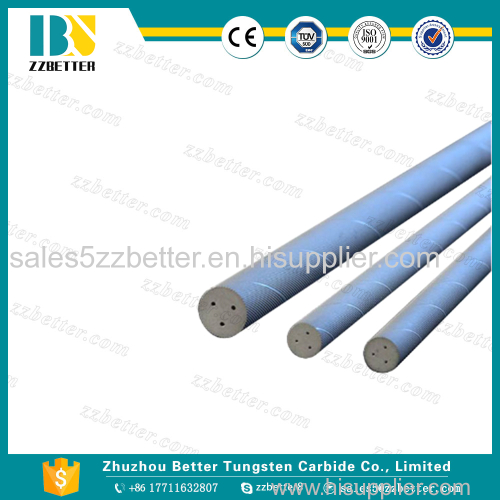 330mm Solid Tungsten Carbide Rods Bars with 3 Helical Coolant Holes