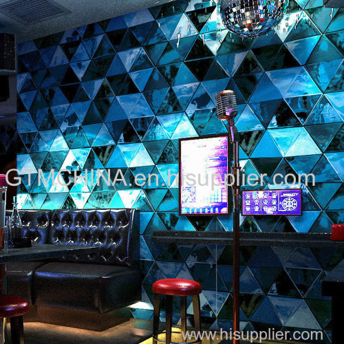 3d modern KTV decorative blue stone waterproof wallpaperswall coating vinyl wallpaper