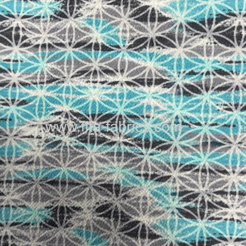 100% polyester printed coarse needle fleece fabric