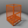 Foldable Forklift Pallet Cage Wire Mesh Stacking Steel Pallet Crate