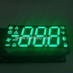 Pure Green Triple-Digit 7 Segment LED Display Common Anode for digital refrigerator control panel