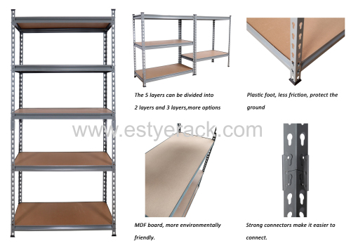  Steel Shelving Unit warehouse rivet boltless rivet shelving Storage Rack Heavy Duty Adjustable Garage Shelf