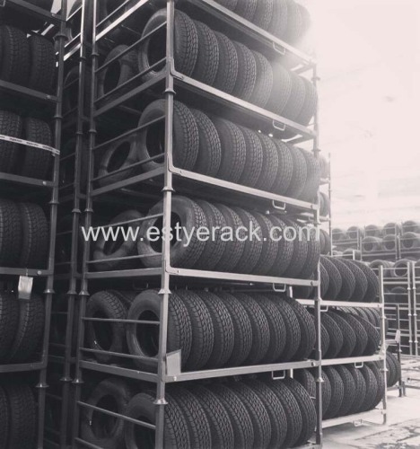 heavy duty stackable metal storage and display truck tire racks