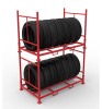 Hot sale folding stackable wire mesh tire rack