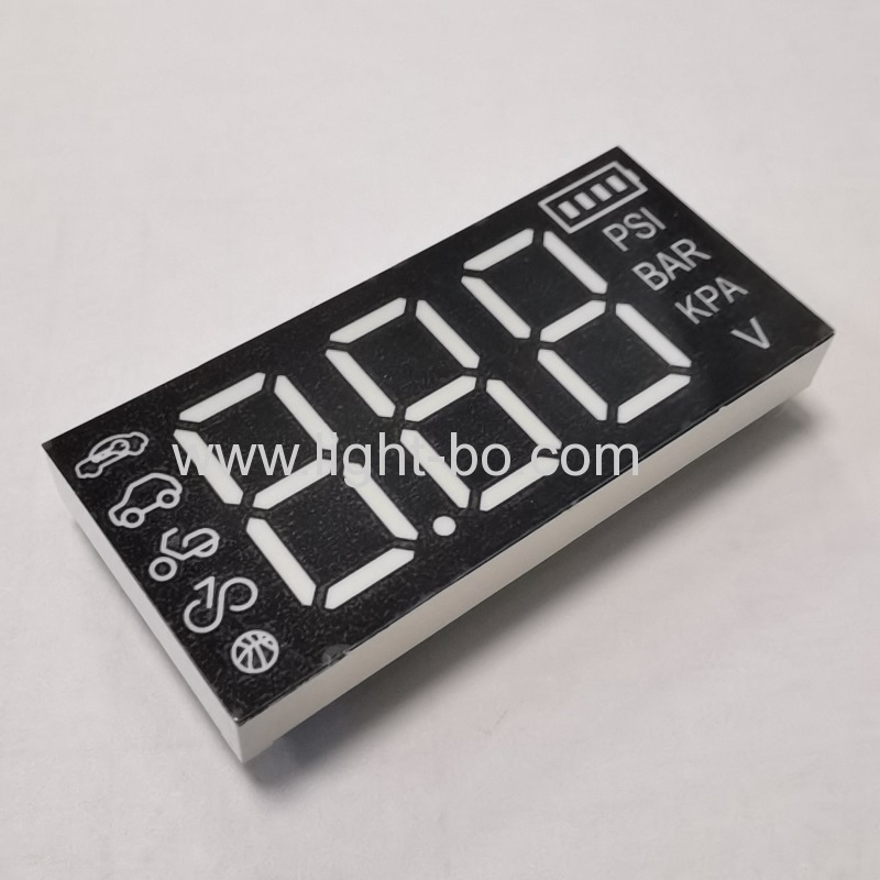 Customized Triple Digit 7 Segment LED Display White color for Portable on-board Inflator Pump