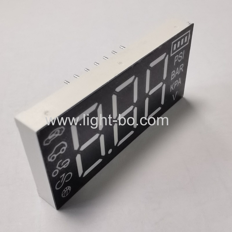 Customized Triple Digit 7 Segment LED Display White color for Portable on-board Inflator Pump