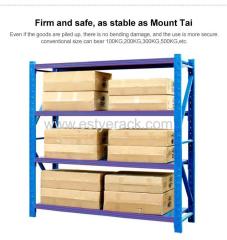 wholesale warehouse shelve system metal light duty storage rack boltless 4 tier assemble medium duty long span shelving