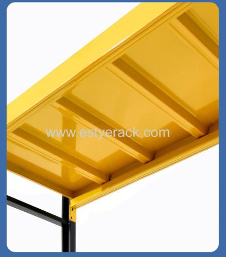 Long span shelving rack of heavy duty and medium duty of steel panel