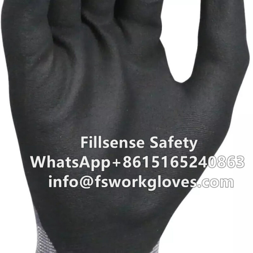 15Gauge Nylon Spandex Liner Nitrile Foam Coated Gloves Foam Gloves Foam Nitrile Gloves Nitrile Coated Glove