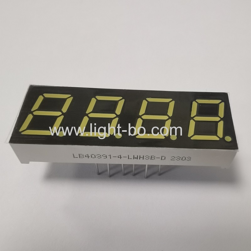 Ultra bright white 0.39" 7 Segment LED Display 4 Digit Common Cathode for Instruments