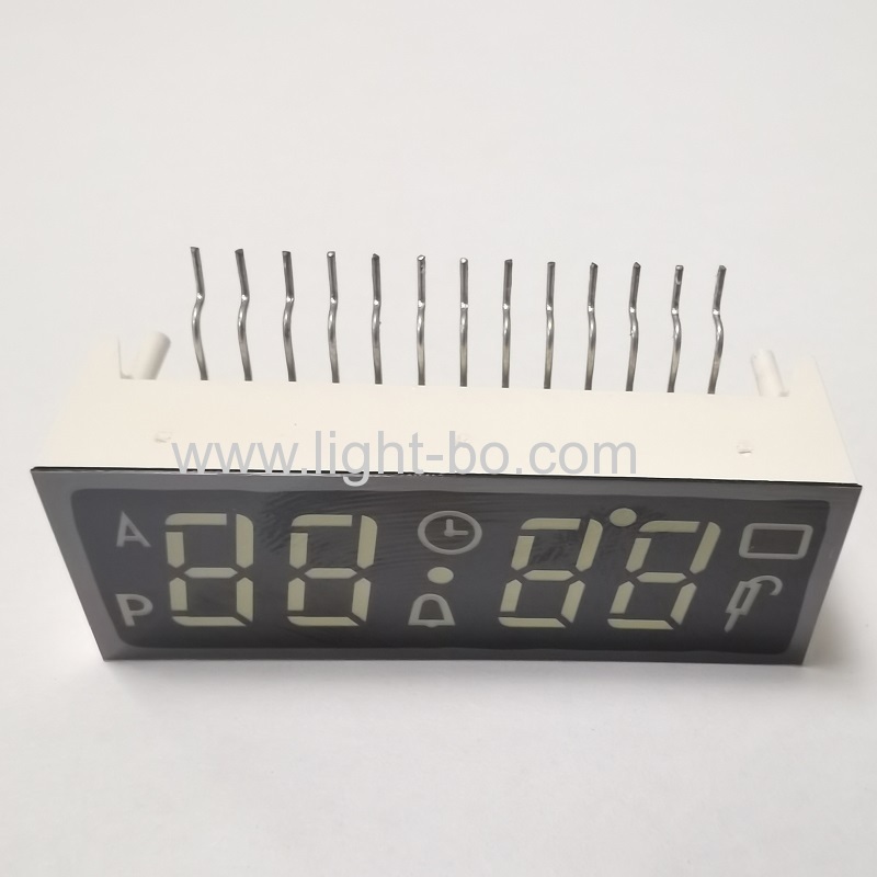 Customized Ultra white 7 Segment LED Display 4 Digit Common Anode for Digital Oven Timer Control