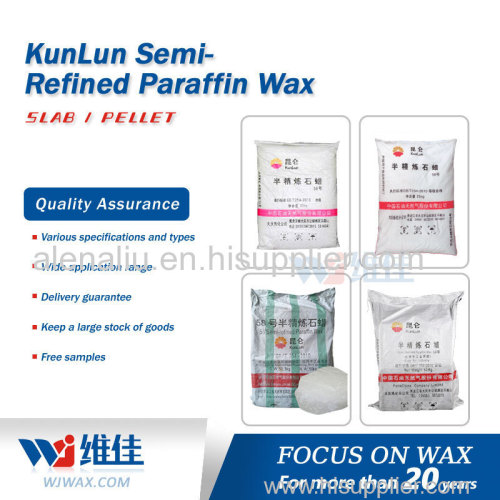 KUNLUN brand semi refined paraffin wax
