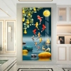 Luxury home decoration printed abstract animal fish elk crystal porcelain painting