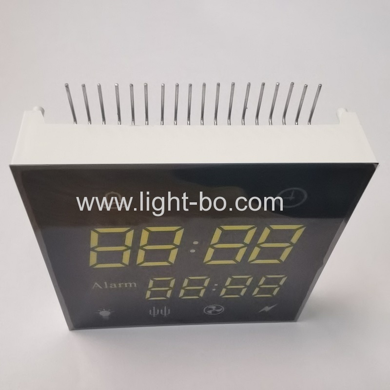 Customized White and Blue 4 + 4 LED Display 7 Segment Common cathode for Oven Timer