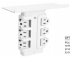 6 wall outlet shelf surge protector power strip