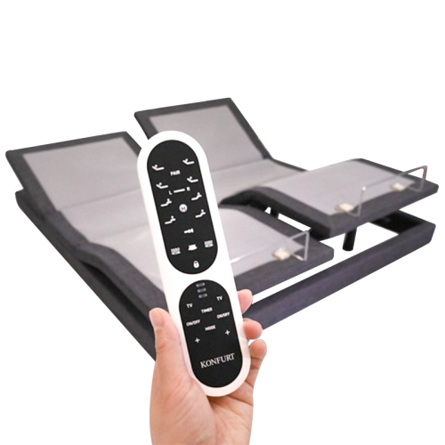 Mobile Phone Control Electric Bed Base Split King Size Adjustable Bed Frame With Massage