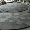 customized black basalt circle pavers for patio