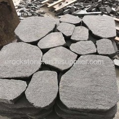 black basalt Crazy paving stone pattern for landscaping