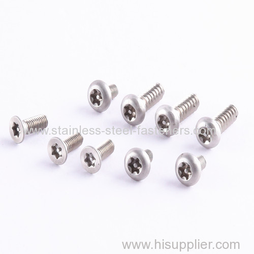 Wholesale SS304 316 Triangle Drive Pan Head Anti-Theft Screws and Fasteners