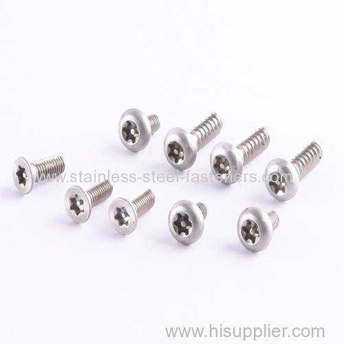 Stainless Steel Half Round Head Plum Blossom Anti-Theft Screw with Column Pan Head Anti-Theft Bolt