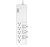 US standard 8 outlet 3 usb rotated wall power sock strip with 2 in 1 switch