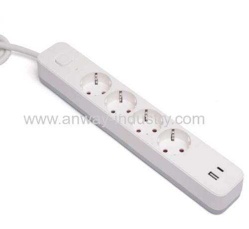 3 Outlet Multi Plug Socket 16A 250VAC With Child Protection