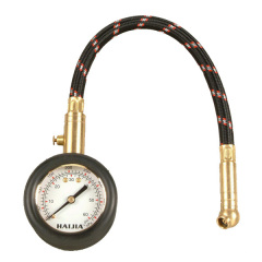 2"360 Swivel Angle Chuck Rubber Ring Valve Assembly Tire Pressure Gauge with Rubber