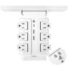 Residential Wall Charger 3 Usb Multi Plug Outlet Surge Protector Power Strip Rotatable Socket