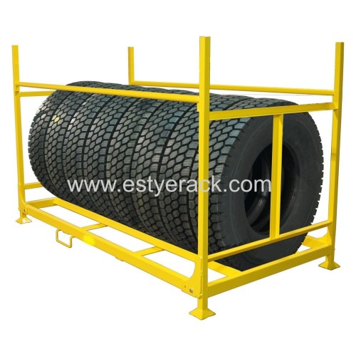 OEM warehouse storage stacking movable tube metal steel folding tire stillage